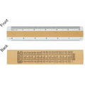 Double Bevel Mechanical Ruler w/ 3 Column Conversion Chart (6")
